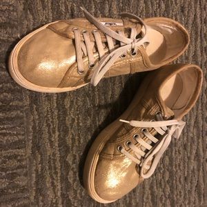 Glittering Gold Sneakers